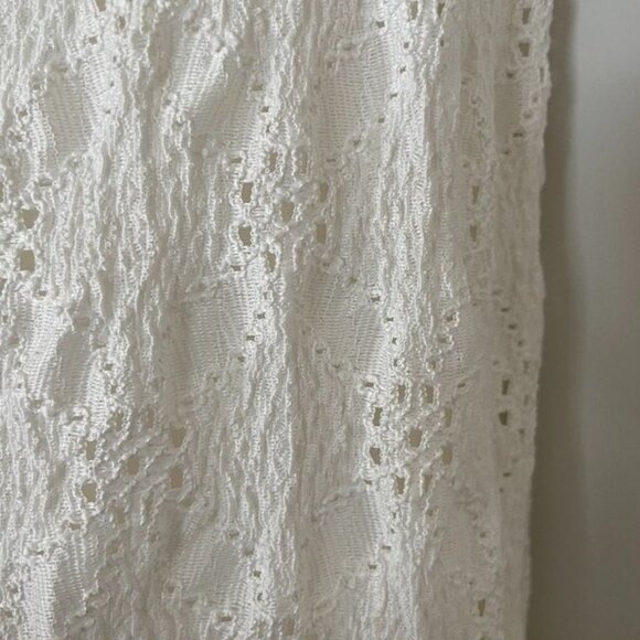 White Eyelet Mini Dress with Puff Sleeves - Size S - Maeve Anthropologie - Picture 7 of 8